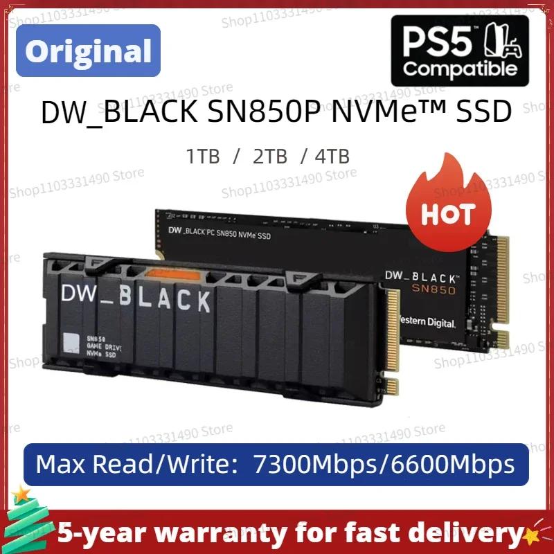 PS5 ÷̼̽ 5 Ʈ ӿ ǻͿ Sata SN850X, 濭 , SSD Nvme M2 PCIe 4.0 M.2 2280, 7300 MB/S ̺, 4TB, 2TB